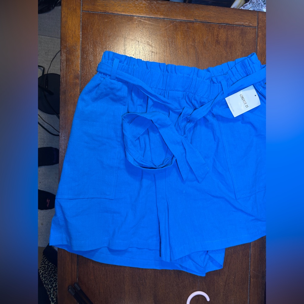 Forever 21 Electric Blue High Waist Shorts